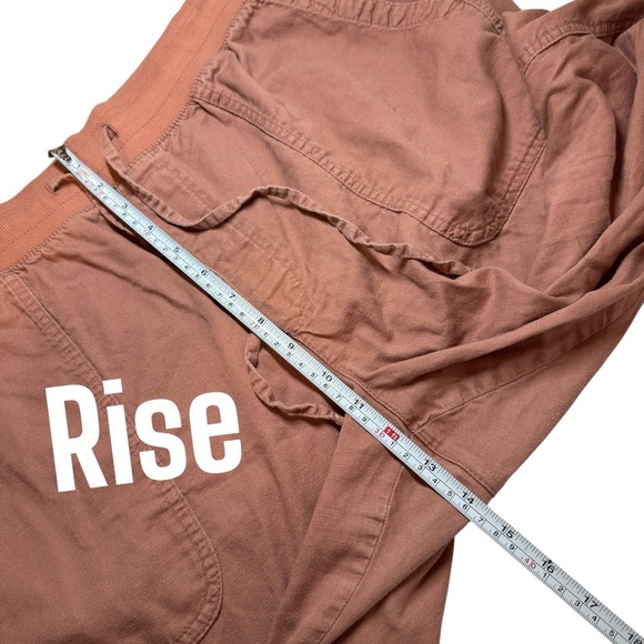 GAP Rib Jogger in Rust womens XL elastic drawstring waist comfy Athleisure crop - Picture 9 of 11